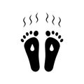 Sweaty and smelly feet icon Royalty Free Stock Photo