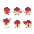 Swede cartoon character with love cute emoticon