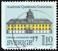 SWEDEN - CIRCA 1977: A stamp printed in Sweden shows Gustavianum, Uppsala University, circa 1977.