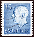 SWEDEN - CIRCA 1962: A stamp printed in Sweden shows King Gustaf VI Adolf, circa 1962.