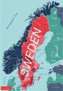 Sweden country detailed editable map