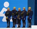 Sweden curling team Royalty Free Stock Photo