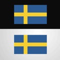 Sweden Flag banner design Royalty Free Stock Photo