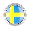 Sweden flag button Royalty Free Stock Photo