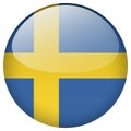 Sweden flag button Royalty Free Stock Photo