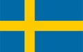 Sweden flag. Icon of swedish national. Official badge of sweden. Blue background with yellow cross. Emblem of scandinavian country