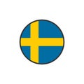 Sweden flag icon vector design templates Royalty Free Stock Photo