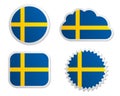 Sweden flag labels