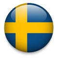 SWEDEN flag button Royalty Free Stock Photo