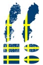 Sweden flag set