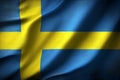 Sweden flag silk. AI Generated Royalty Free Stock Photo