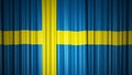 Sweden flag silk curtain on stage. 3D illustration Royalty Free Stock Photo