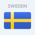 Sweden Flag vector illustration Royalty Free Stock Photo