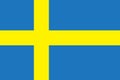 Sweden Flag vector illustration. Sweden Flag. Royalty Free Stock Photo