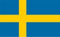 Sweden flag vector.Illustration of Sweden flag Royalty Free Stock Photo