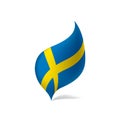 Sweden flag, vector illustration Royalty Free Stock Photo