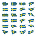 Sweden flag, vector illustration Royalty Free Stock Photo