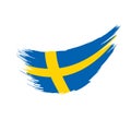 Sweden flag, vector illustration Royalty Free Stock Photo