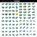 Sweden flag, vector illustration Royalty Free Stock Photo