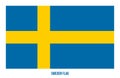 Sweden Flag Vector Illustration on White Background. Sweden National Flag Royalty Free Stock Photo
