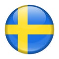 Sweden Flag Vector Round Icon Royalty Free Stock Photo