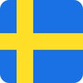 Sweden Flag Vector Square Flat Icon Royalty Free Stock Photo