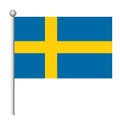 Sweden flag vector template background realistic copy Royalty Free Stock Photo