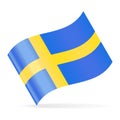 Sweden Flag Vector Waving Icon Royalty Free Stock Photo