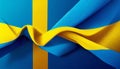 Sweden Flag Waving Royalty Free Stock Photo