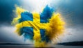 Sweden Flag Waving Royalty Free Stock Photo