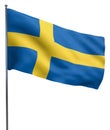 Sweden Flag Waving Royalty Free Stock Photo