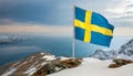 Sweden Flag Waving Royalty Free Stock Photo