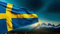 Sweden Flag Waving Royalty Free Stock Photo