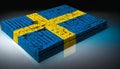 Sweden Flag Waving Royalty Free Stock Photo