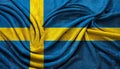 Sweden Flag Waving Royalty Free Stock Photo
