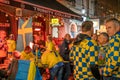 Sweden football team celebration in Bucharest