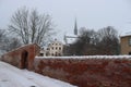 Sweden. Houses and streets of Vadstena Royalty Free Stock Photo