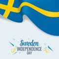 Sweden indepedence day celebration banner or poster vector
