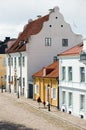 Sweden Kalmar Historical houses Royalty Free Stock Photo