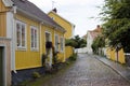 Sweden Kalmar Street with hist Royalty Free Stock Photo