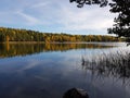 RÃÂ¶sjÃÂ¶n sweden lake autumn reflection leaves