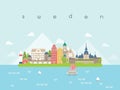 Sweden Landmarks Travel and Journey Vector