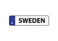 Sweden license plate car motor vehicle