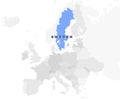 Sweden Location Map Royalty Free Stock Photo