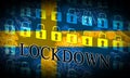 Sweden lockdown halting coronavirus spread and outbreak - 3d Illustration