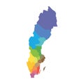 Sweden - map of counties