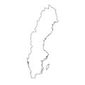 Sweden map - Scandinavian country in Northern Europe