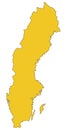 Sweden map - Scandinavian country in Northern Europe