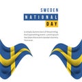 Sweden National Day Vector Template Design Illustration