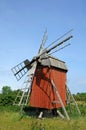 Sweden, old and historical windmill of Storlinge